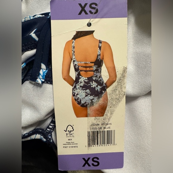 Ocean Pacific Floral Print One Piece Swim - Picture 6 of 7